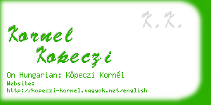 kornel kopeczi business card