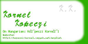 kornel kopeczi business card